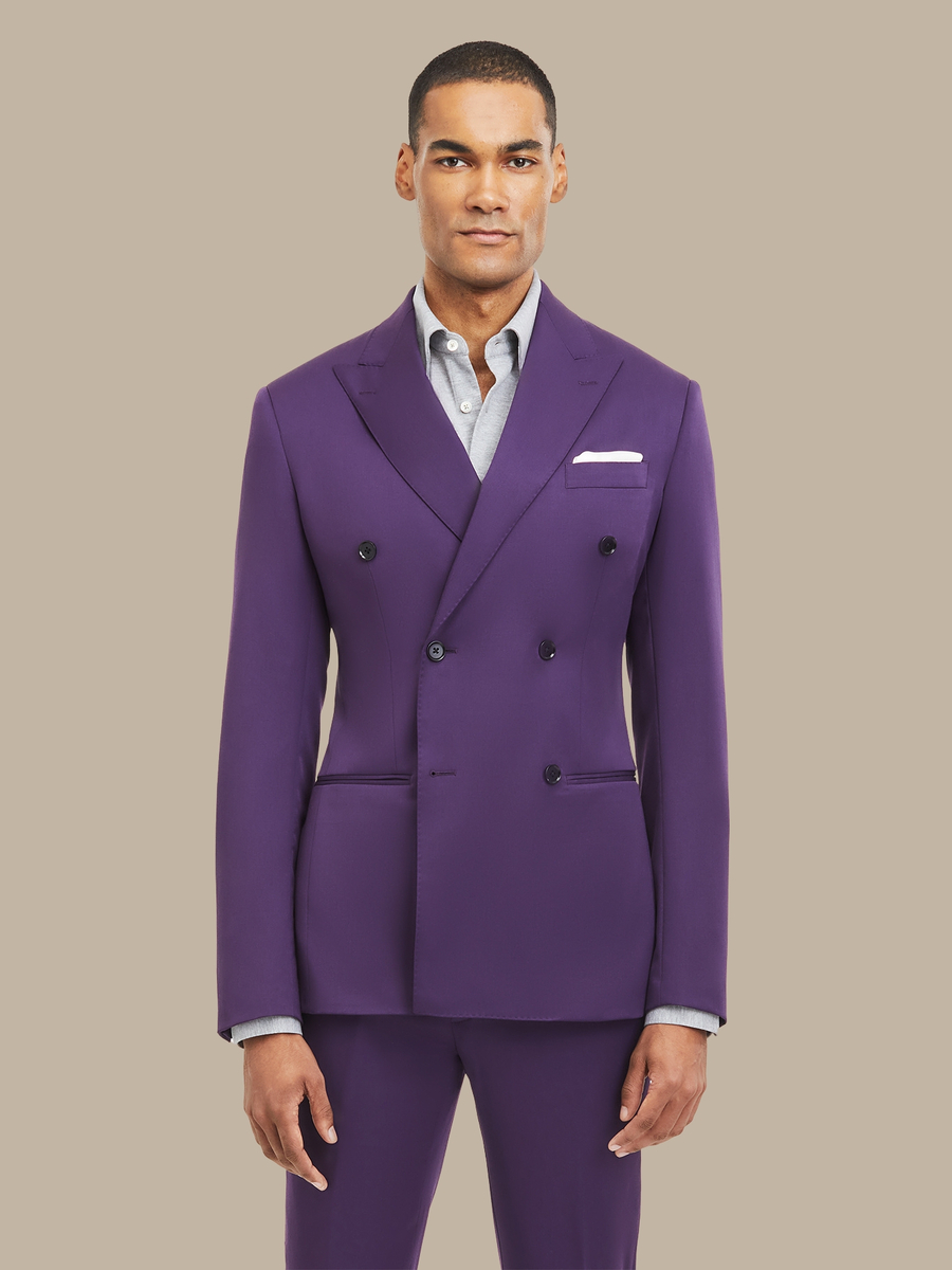 Superfine Merino Wool Haiti Purple Suit